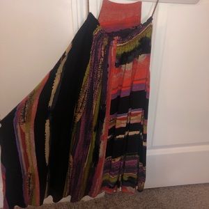Multicolored Free People mini slip dress
